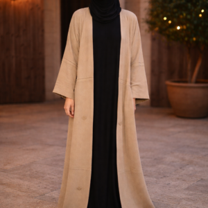 Black & Skin Double Abaya