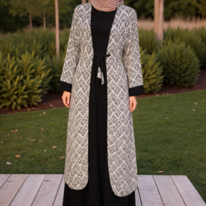 Printed Double Abaya