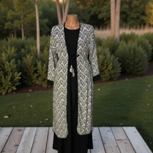 Printed Double Abaya